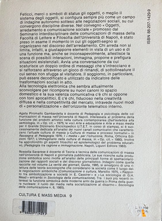 OGGETTI, ARREDAMENTO E COMUNICAZIONE SOCIALE