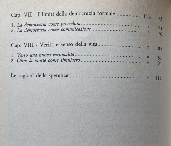 OLTRE LO SMARRIMENTO. LINEE DI ANTROPOLOGIA SOCIALE