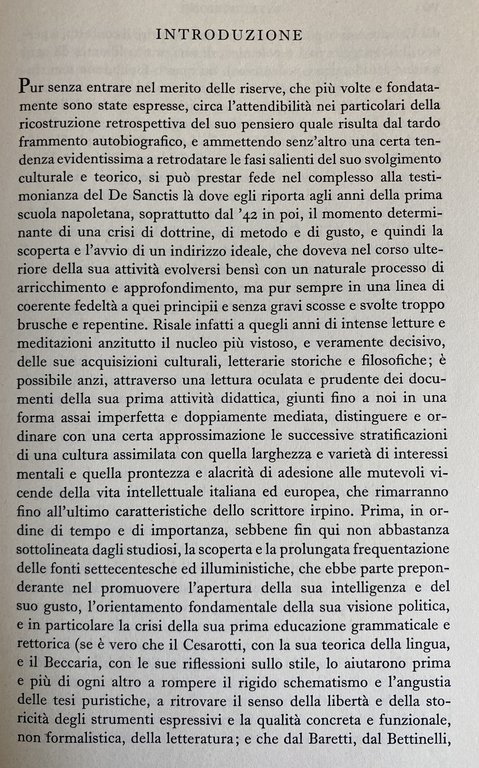 OPERE. (INTRODUZIONE di Natalino Sapegno, CRONOLOGIA DELLA VITA E DELLE …