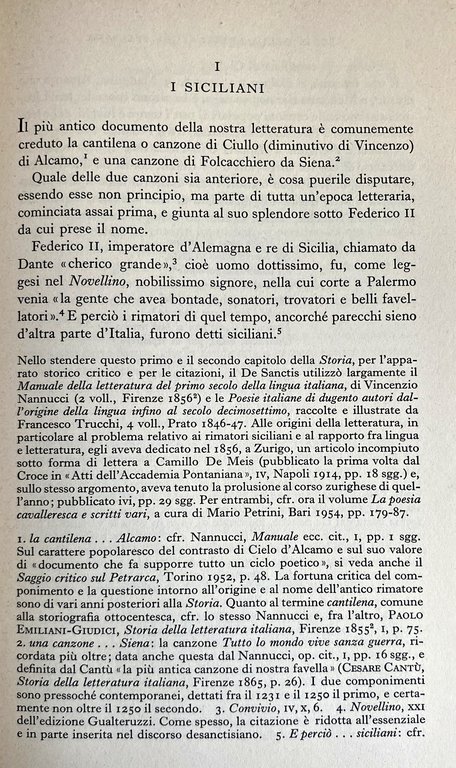 OPERE. (INTRODUZIONE di Natalino Sapegno, CRONOLOGIA DELLA VITA E DELLE …