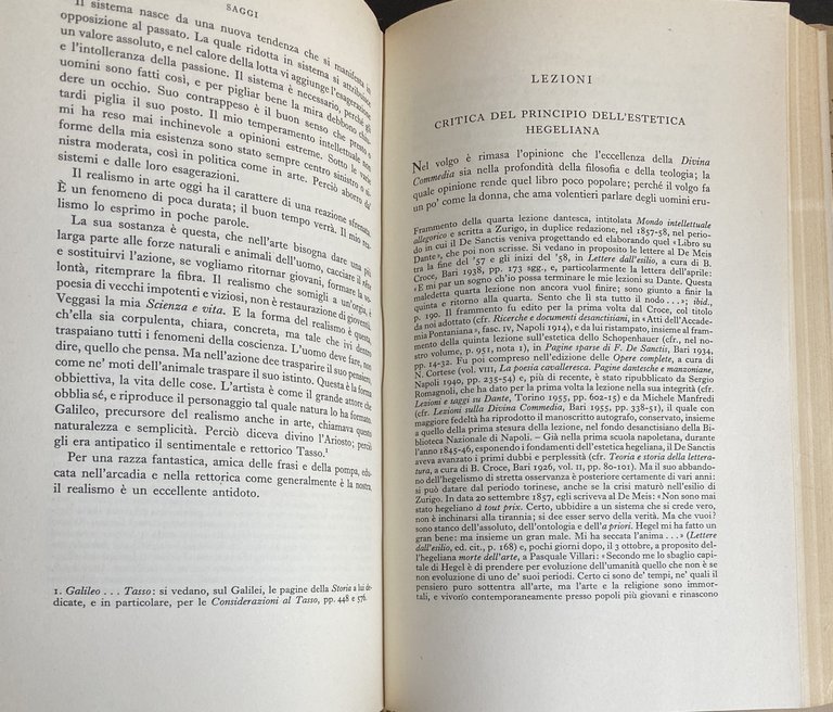OPERE. (INTRODUZIONE di Natalino Sapegno, CRONOLOGIA DELLA VITA E DELLE …