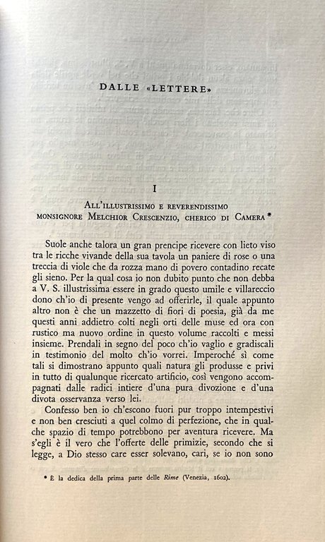 OPERE SCELTE DI GIOVAN BATTISTA MARINO E DEI MARINISTI. (Lettere, …