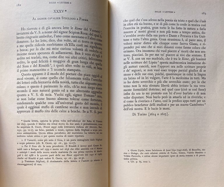 OPERE SCELTE DI GIOVAN BATTISTA MARINO E DEI MARINISTI. (Lettere, …