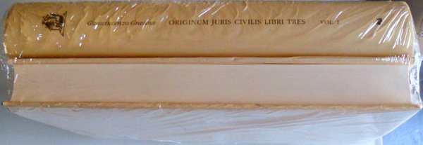 ORIGINUM JURIS CIVILIS LIBRI TRES. Tomo 1 e 3 (rist. …