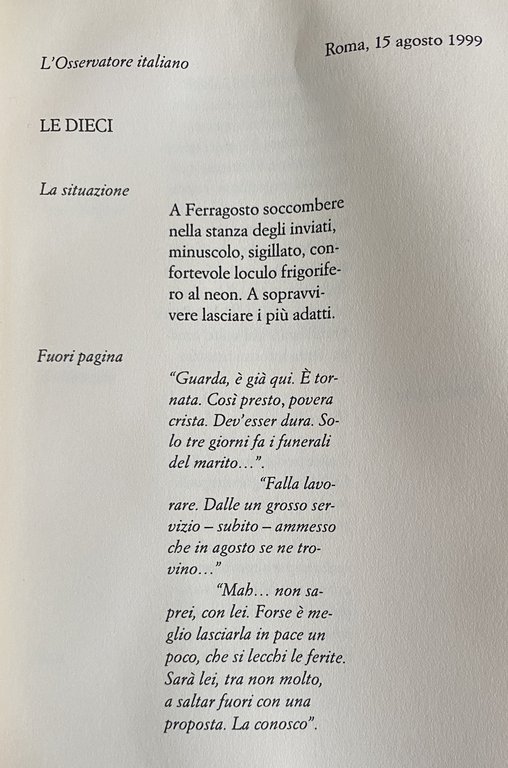 OTTO QUARTI D'ORA. CATCHLINES (ITALIANO, INGLESE)