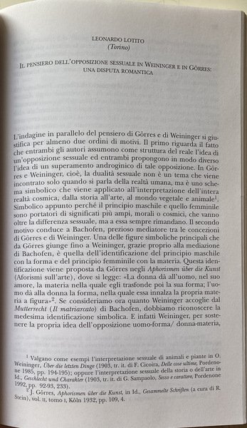 OTTO WEININGER E LA DIFFERENZA. FANTASMI DELLA RAGIONE NELLA VIENNA …