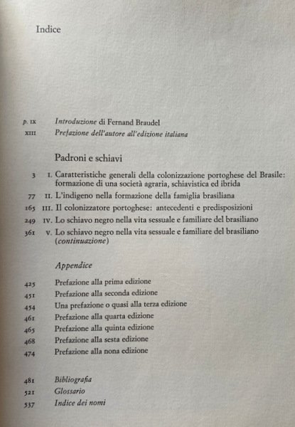 PADRONI E SCHIAVI. LA FORMAZIONE DELLA FAMIGLIA BRASILIANA IN REGIME …