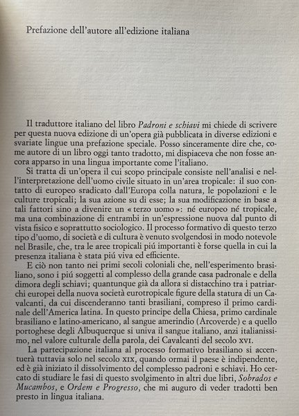 PADRONI E SCHIAVI. LA FORMAZIONE DELLA FAMIGLIA BRASILIANA IN REGIME …