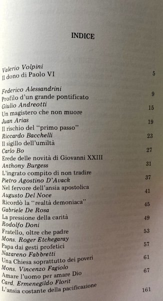 PAOLO VI. IMMAGINI D'UN PONTIFICATO