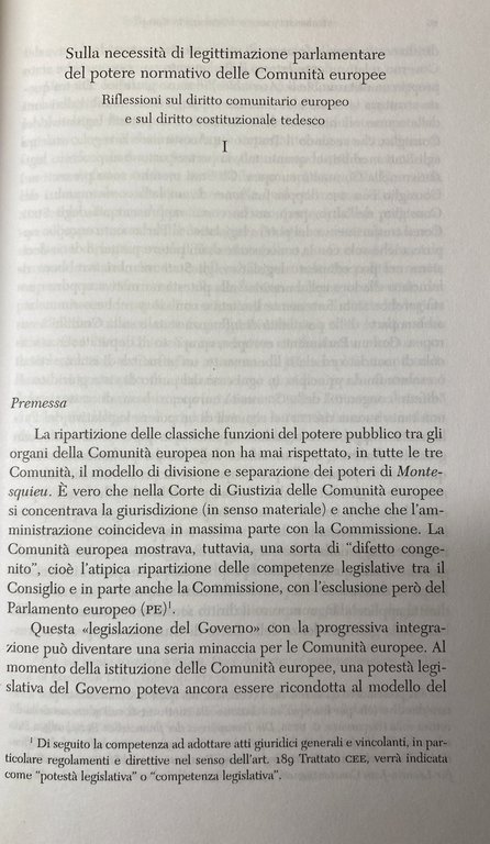 PARLAMENTARISMO E DEMOCRAZIA IN EUROPA: PRIMA E DOPO MAASTRICHT