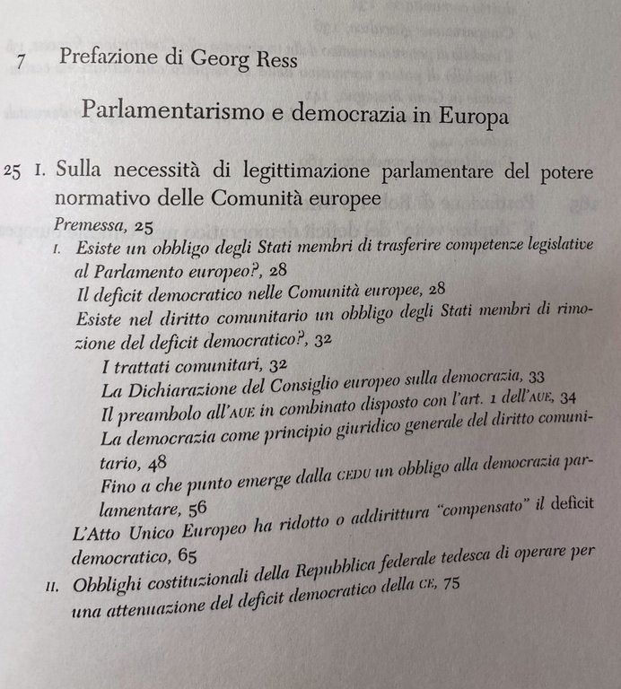 PARLAMENTARISMO E DEMOCRAZIA IN EUROPA: PRIMA E DOPO MAASTRICHT