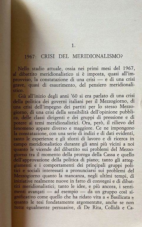 PASSATO E PRESENTE DEL MERIDIONALISMO. GENESI E SVILUPPI, CRONACHE DISCONTINUE …