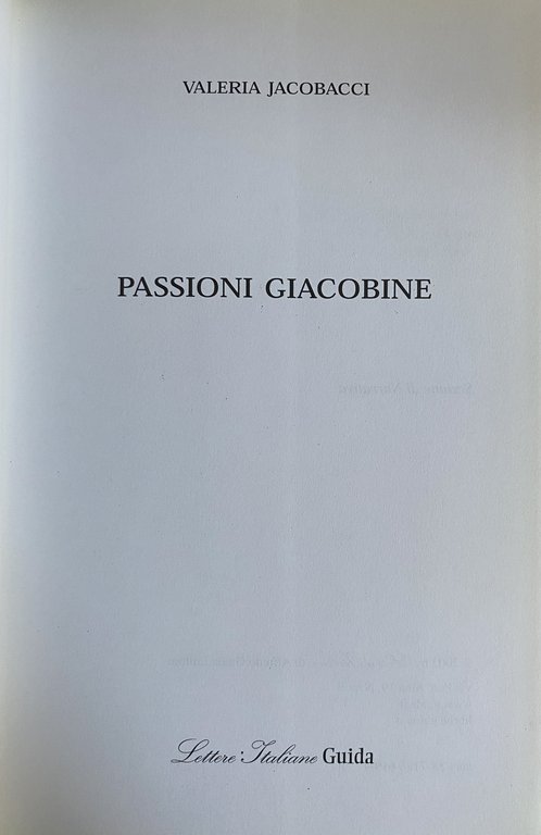 PASSIONI GIACOBINE | Immagine Gallery 6