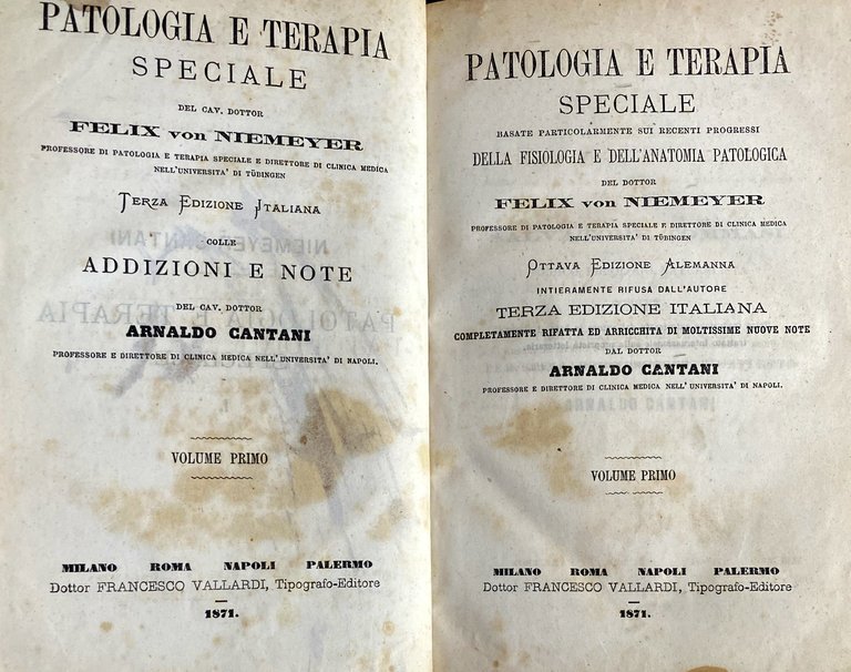 PATOLOGIA E TERAPIA SPECIALE, BASATE PARTICOLARMENTE SUI RECENTI PROGRESSI DELLA …