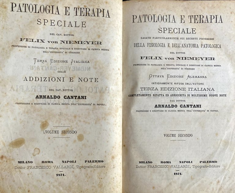 PATOLOGIA E TERAPIA SPECIALE, BASATE PARTICOLARMENTE SUI RECENTI PROGRESSI DELLA …