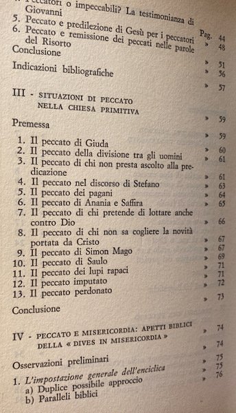 PECCATO DELL'UOMO E MISERICORDIA DI DIO. RIFLESSIONI BIBLICHE