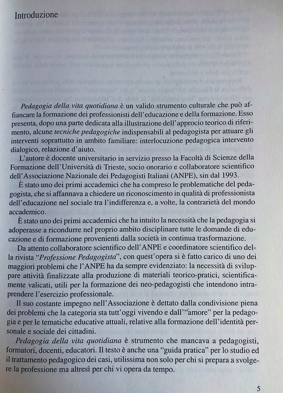 PEDAGOGIA DELLA VITA QUOTIDIANA. La formazione del Pedagogista professionale, un …