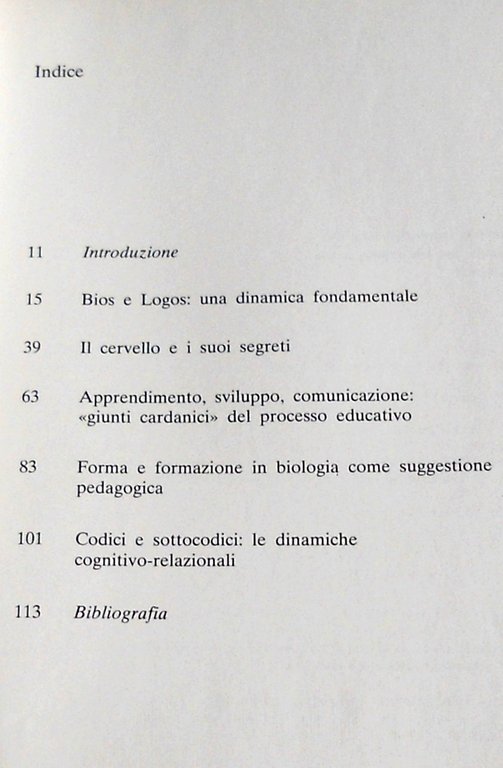 PEDAGOGIA E BIOLOGIA UNA POSSIBILE ALLEANZA