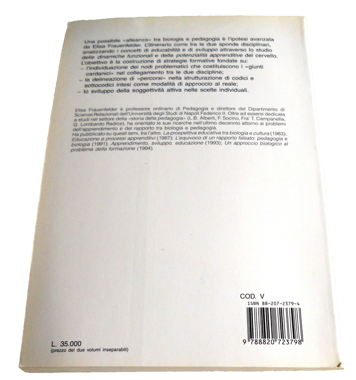 PEDAGOGIA E BIOLOGIA UNA POSSIBILE ALLEANZA