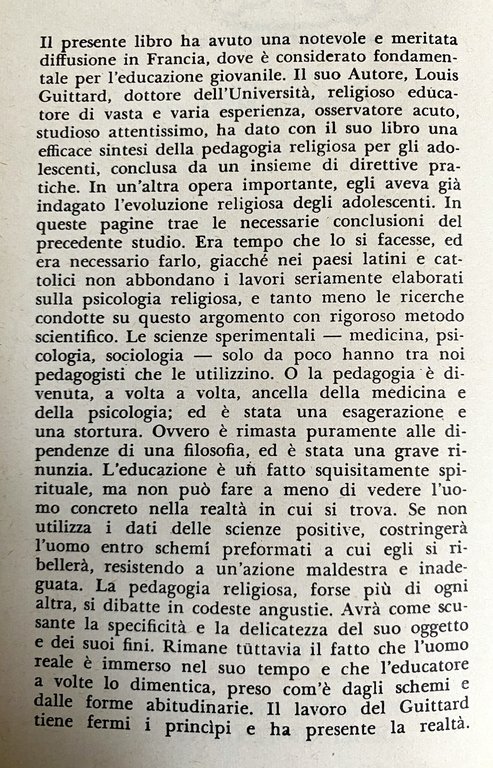 PEDAGOGIA RELIGIOSA DEGLI ADOLESCENTI