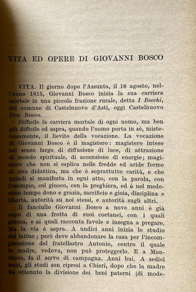 PENSIERO E METODO DI GIOVANNI BOSCO