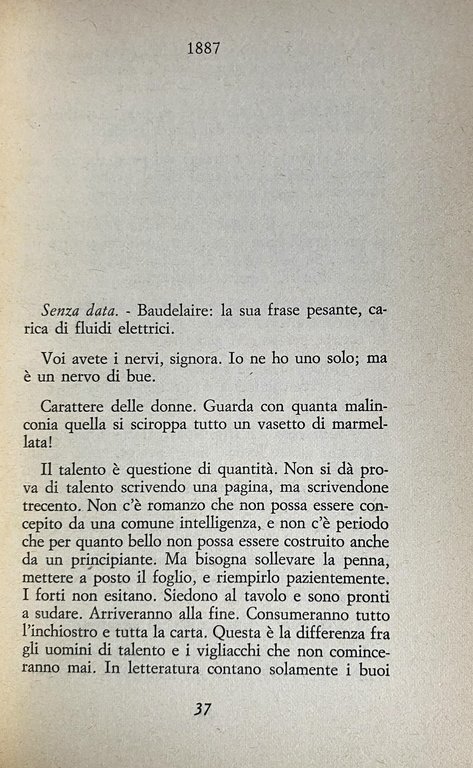PER NON SCRIVERE UN ROMANZO. DIARIO 1887-1910