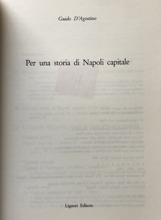 PER UNA STORIA DI NAPOLI CAPITALE