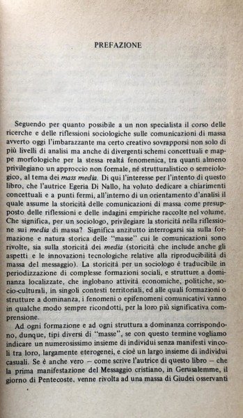 PER UNA TEORIA DELLA COMUNICAZIONE DI MASSA