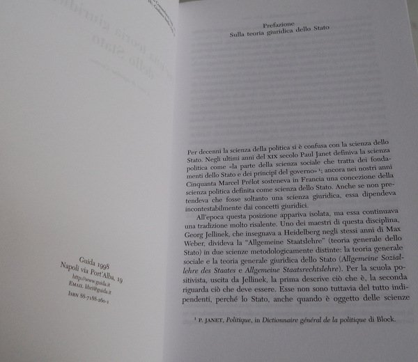 PER UNA TEORIA GIURIDICA DELLO STATO. A CURA DI AGOSTINO …