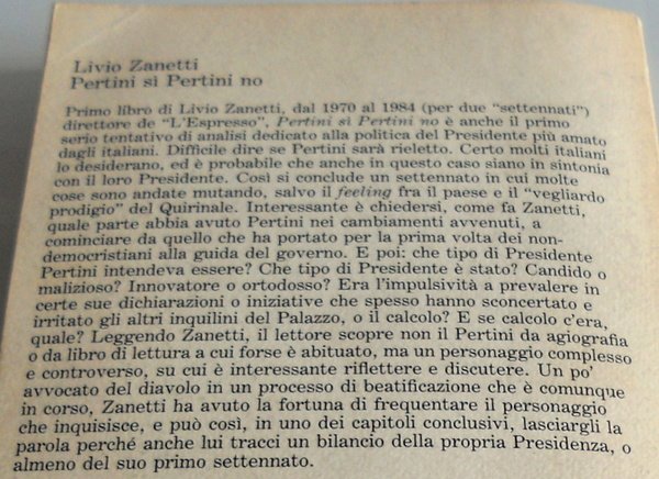PERTINI SÌ PERTINI NO