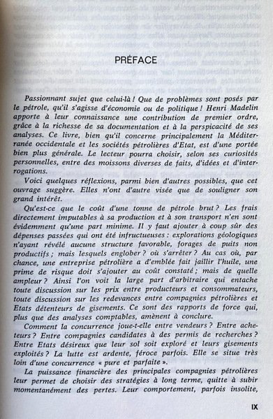 PÉTROLE ET POLITIQUE EN MÉDITERRANÉE OCCIDENTALE