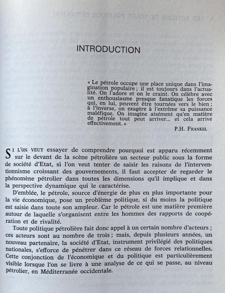 PÉTROLE ET POLITIQUE EN MÉDITERRANÉE OCCIDENTALE