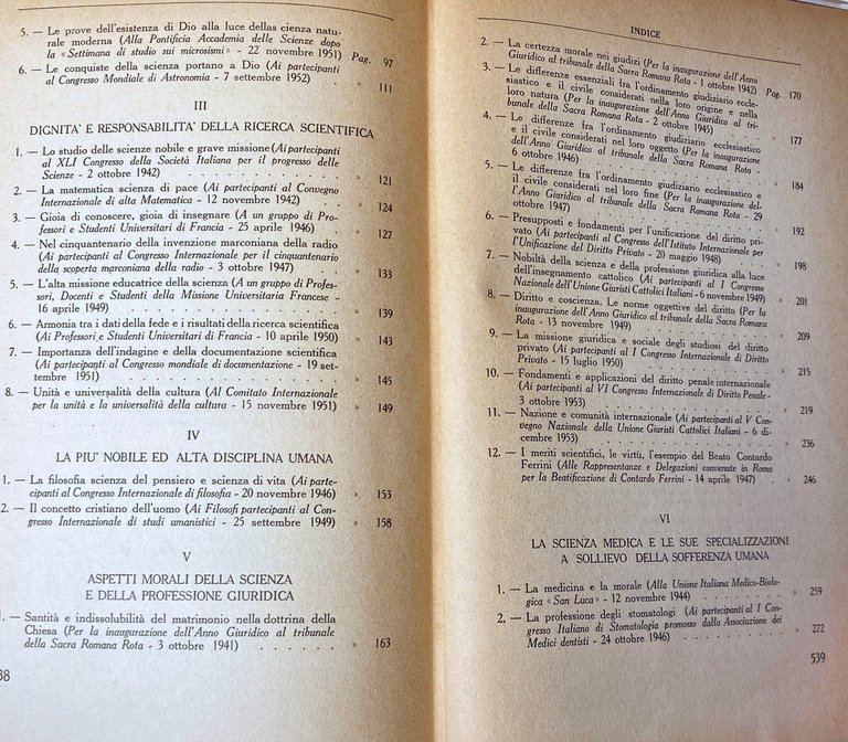 PIO XII DISCORSI AGLI INTELLETTUALI (1939-1954)