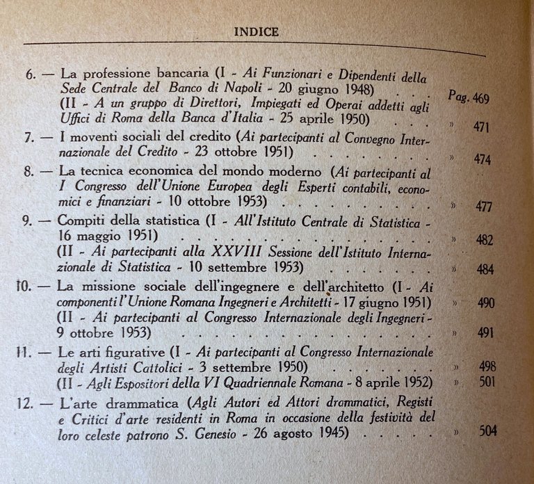 PIO XII DISCORSI AGLI INTELLETTUALI (1939-1954)