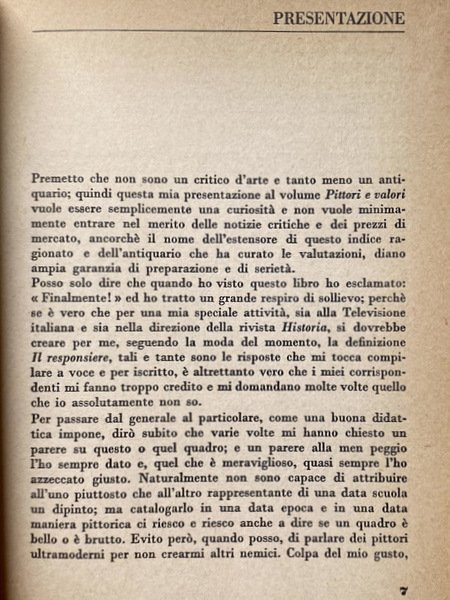 PITTORI E VALORI. GUIDA PER LA VALUTAZIONE DEI DIPINTI ITALIANI …