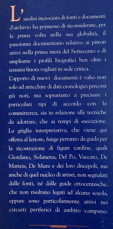 PITTORI NAPOLETANI DEL PRIMO SETTECENTO FONTI E DOCUMENTI. APPENDICE DOCUMENTARIA …