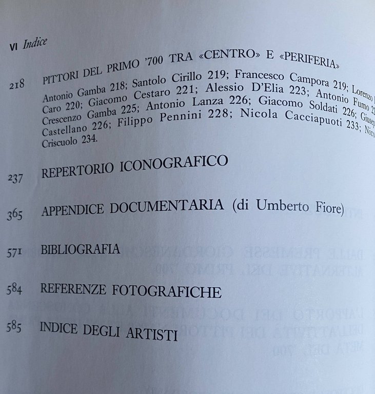 PITTORI NAPOLETANI DEL PRIMO SETTECENTO FONTI E DOCUMENTI. APPENDICE DOCUMENTARIA …