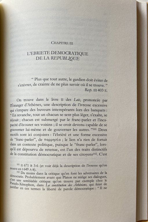 PLATON, LES DEMOCRATES ET LA DEMOCRATIE ESSAI SUR LA RÉCEPTION …