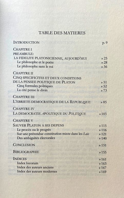 PLATON, LES DEMOCRATES ET LA DEMOCRATIE ESSAI SUR LA RÉCEPTION …