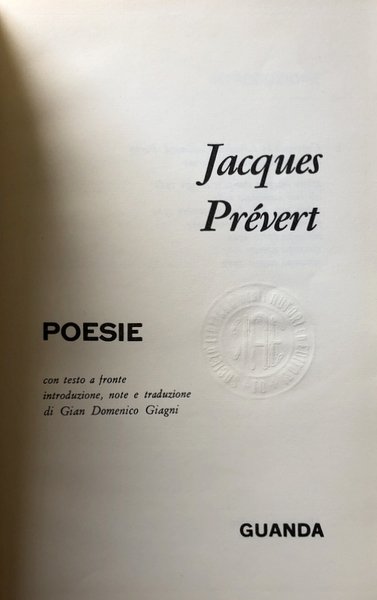 POESIE. CON TESTO A FRONTE