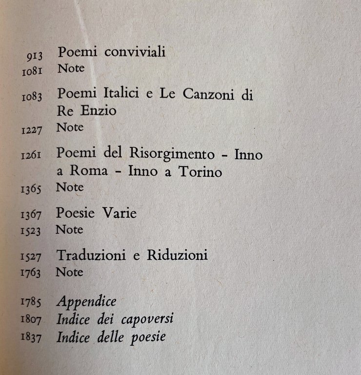 POESIE. CON UN AVVERTIMENTO DI ANTONIO BALDINI. SEZIONE PRIMA, SECONDA …