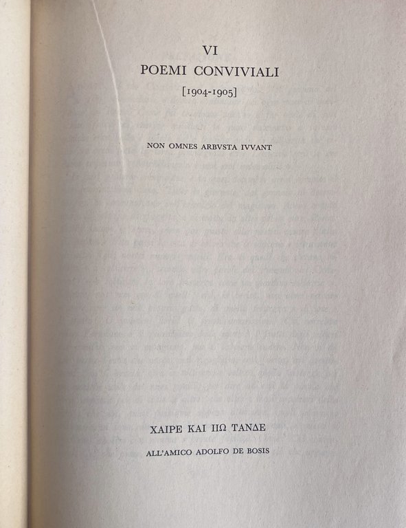 POESIE. CON UN AVVERTIMENTO DI ANTONIO BALDINI. SEZIONE PRIMA, SECONDA …