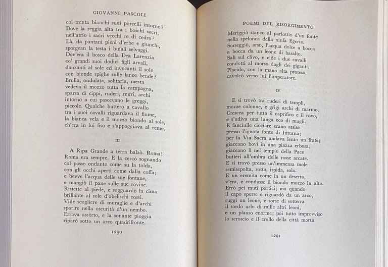 POESIE. CON UN AVVERTIMENTO DI ANTONIO BALDINI. SEZIONE PRIMA, SECONDA …