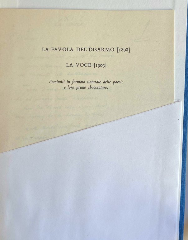 POESIE. CON UN AVVERTIMENTO DI ANTONIO BALDINI. SEZIONE PRIMA, SECONDA …