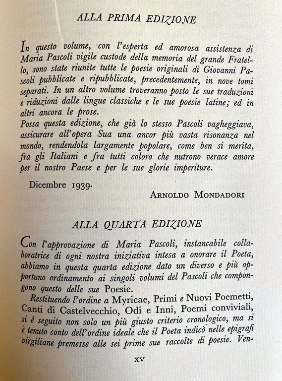 POESIE. CON UN AVVERTIMENTO DI ANTONIO BALDINI. SEZIONE PRIMA, SECONDA …