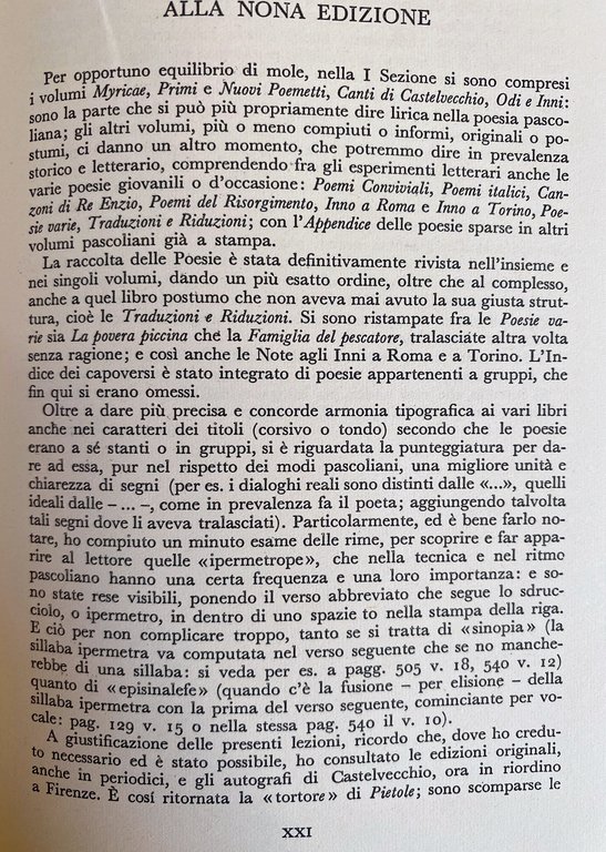 POESIE. CON UN AVVERTIMENTO DI ANTONIO BALDINI. SEZIONE PRIMA, SECONDA …