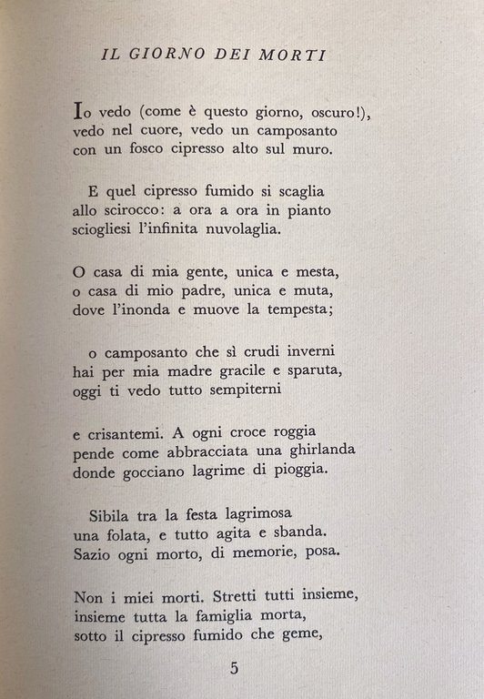 POESIE. CON UN AVVERTIMENTO DI ANTONIO BALDINI. SEZIONE PRIMA, SECONDA …