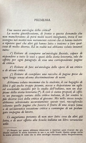 POETI E PROSATORI ITALIANI NELLA CRITICA