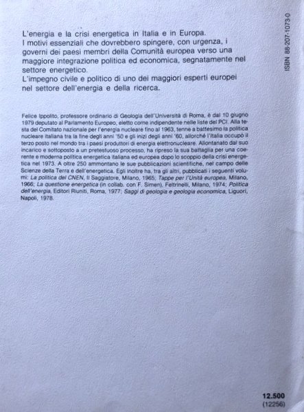 POLITICA EUROPEA E POLITICA DELL'ENERGIA