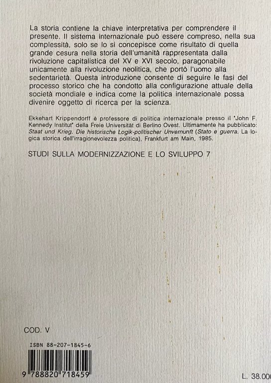 POLITICA INTERNAZIONALE. STORIA E TEORIA